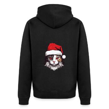 Tête de chat Noël Noël - Veste à capuche bio Premium Unisexe - noir - Dos - Nico (187cm)
