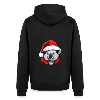 Tête d’animal de Noël Koala - Veste à capuche bio Premium Unisexe - noir - Dos - Nico (187cm)