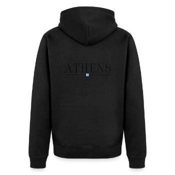 J’adore Athènes - Veste à capuche bio Premium Unisexe - noir - Dos - Nico (187cm)