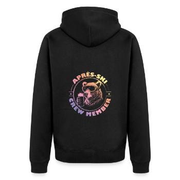 Équipe d’après-ski Bear disant coloré - Veste à capuche bio Premium Unisexe - noir - Dos - Nico (187cm)