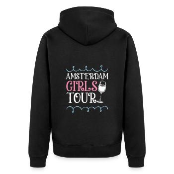 Amsterdam Girls Tour Heart - Veste à capuche bio Premium Unisexe - noir - Dos - Nico (187cm)