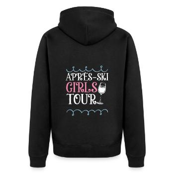 Après-Ski Girls Tour Heart - Veste à capuche bio Premium Unisexe - noir - Dos - Nico (187cm)