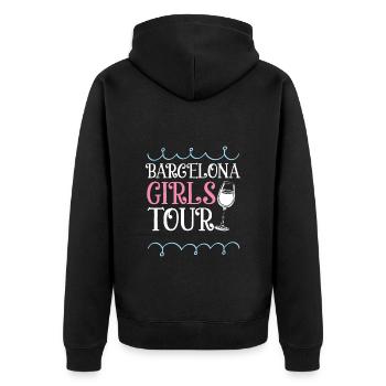 Barcelona Girls Tour Heart - Veste à capuche bio Premium Unisexe - noir - Dos - Nico (187cm)