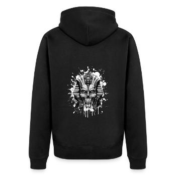 Squelette de crâne de pharaon - Veste à capuche bio Premium Unisexe - noir - Dos - Nico (187cm)