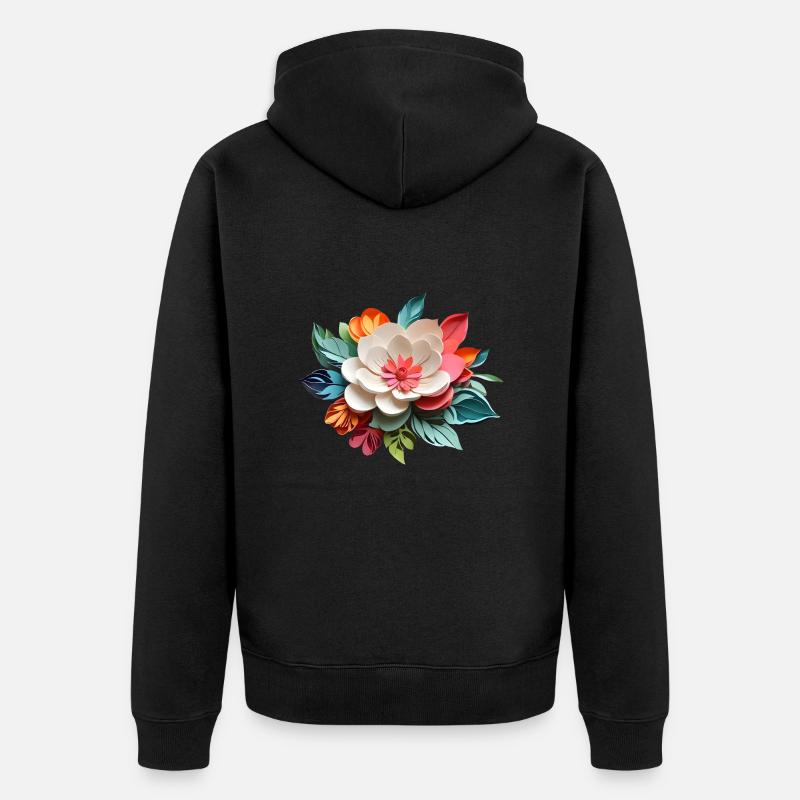 Joie de la fleur - Veste à capuche bio Premium Unisexe - noir