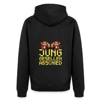 Monkey Bachelor Party Party Jga - Unisex Premium Organic Zip Hoodie - black - Back - Nico (187cm)