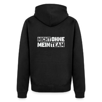 sans mon équipe - Veste à capuche bio Premium Unisexe - noir - Dos - Nico (187cm)