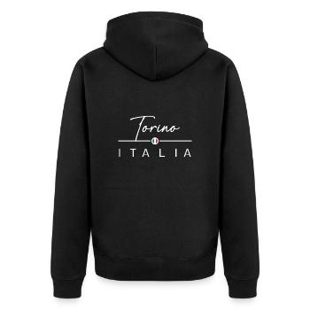 Italie - Turin - Turin - Italien - Italie - Veste à capuche bio Premium Unisexe - noir - Dos - Nico (187cm)