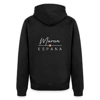 Spain - Murcia - Spanien - Espana - Unisex Premium Bio Zip Hoodie - Schwarz - Hinten - Nico (187cm)