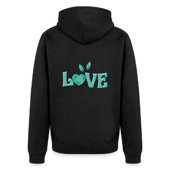 Love Planet Journée de la Terre environnementale - Veste à capuche bio Premium Unisexe - noir - Dos - Nico (187cm)