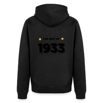 Das Beste von 1933 - Unisex Premium Bio Zip Hoodie - Schwarz - Hinten - Nico (187cm)