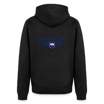 T-shirt de fan du Wyoming – Wild & Free - Veste à capuche bio Premium Unisexe - noir - Dos - Nico (187cm)