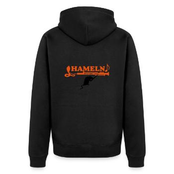rat des enseignants / rat teacher (2c) - Veste à capuche bio Premium Unisexe - noir - Dos - Nico (187cm)