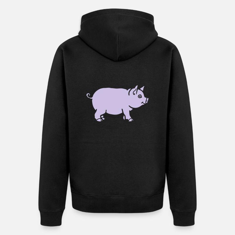 pig - Veste à capuche bio Premium Unisexe - noir