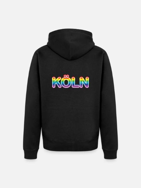 Köln LGBT - Unisex Premium Bio Zip Hoodie - Schwarz
