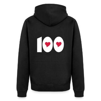 ★ Number Hundred 100-Best Jersy Number & Best Age ★ - Veste à capuche bio Premium Unisexe - noir - Dos - Nico (187cm)