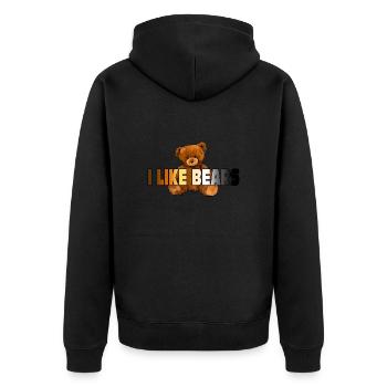 Ours gay - Veste à capuche bio Premium Unisexe - noir - Dos - Nico (187cm)
