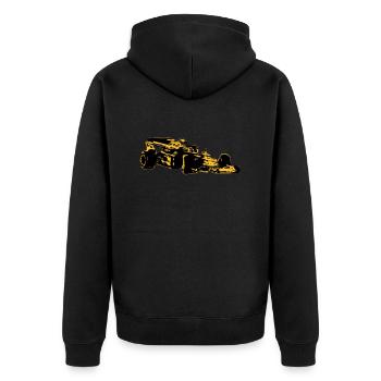Voiture de course - Veste à capuche bio Premium Unisexe - noir - Dos - Nico (187cm)