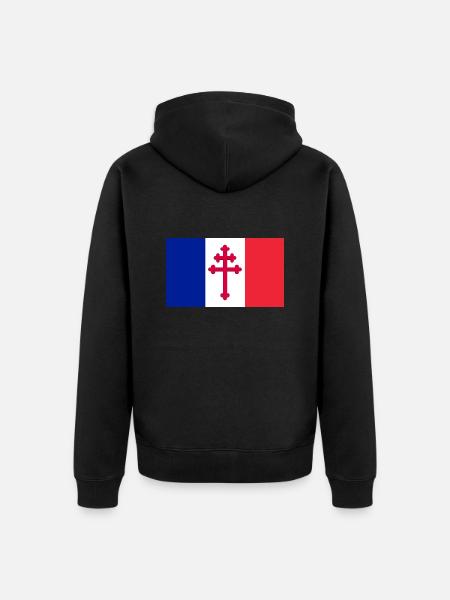 croix de Lorraine - Veste à capuche bio Premium Unisexe - noir