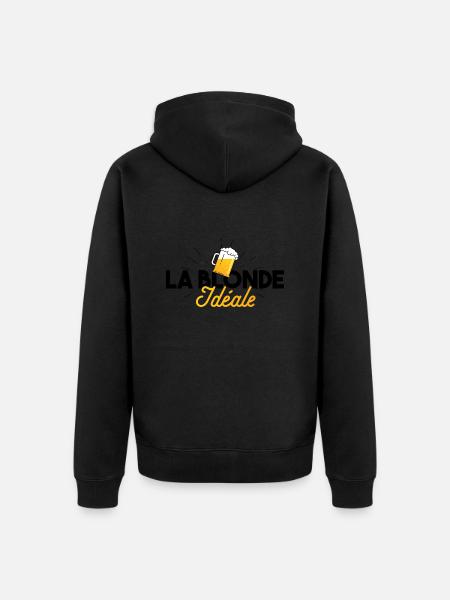 La blonde Idéale - Veste à capuche bio Premium Unisexe - noir