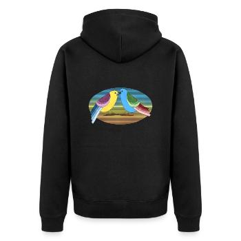 Oiseaux - Veste à capuche bio Premium Unisexe - noir - Dos - Nico (187cm)