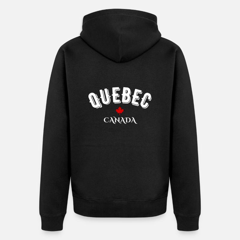 Quebec canada - Veste à capuche bio Premium Unisexe - noir
