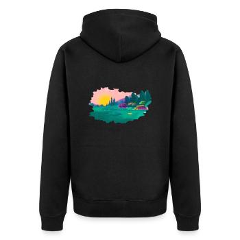 Camping Camping-car Cadeau Caravane Camp Tentes - Veste à capuche bio Premium Unisexe - noir - Dos - Nico (187cm)