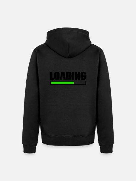 Loading - Unisex Premium Organic Zip Hoodie - black