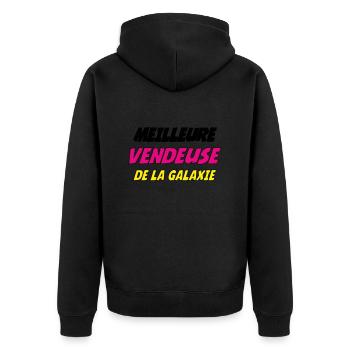 MEILLEURE VENDEUSE DE LA GALAXIE - Veste à capuche bio Premium Unisexe - noir - Dos - Nico (187cm)