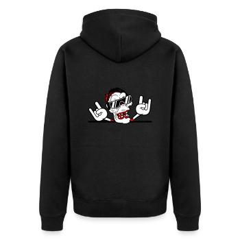DJ Zombie Mort-vivant Horreur Halloween Fête Célébrations - Veste à capuche bio Premium Unisexe - noir - Dos - Nico (187cm)