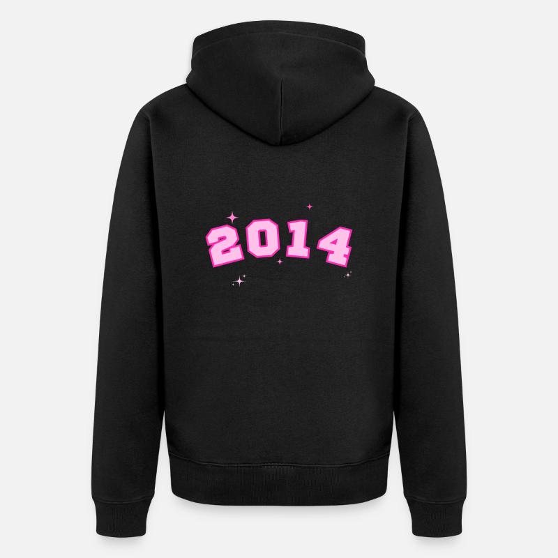 2014 rose étoile - Veste à capuche bio Premium Unisexe - noir
