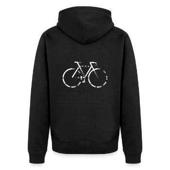 Vélo discontinu - Veste à capuche bio Premium Unisexe - noir - Dos - Nico (187cm)