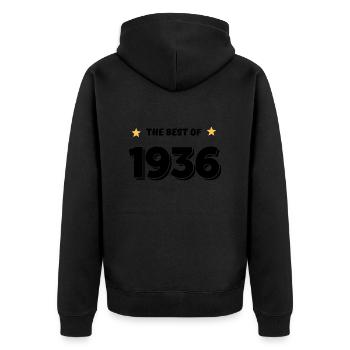Best of 1936 - Unisex Premium Organic Zip Hoodie - black - Back - Nico (187cm)
