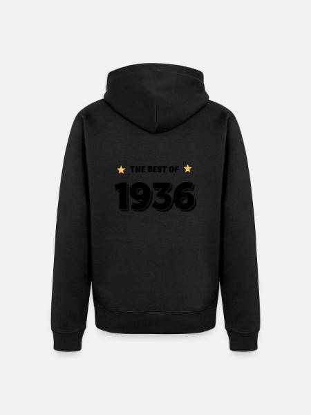 Best of 1936 - Unisex Premium Organic Zip Hoodie - black