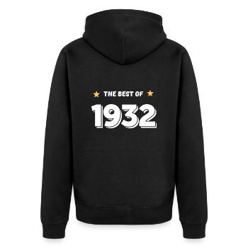 Das Beste von 1932 - Unisex Premium Bio Zip Hoodie - Schwarz - Hinten - Nico (187cm)