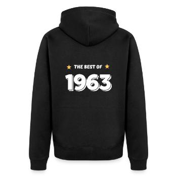 Best of 1963 - Veste à capuche bio Premium Unisexe - noir - Dos - Nico (187cm)