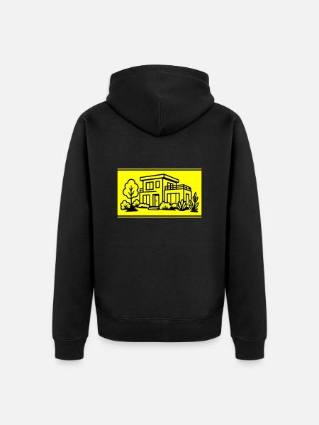 House Villa Property - Unisex Premium Organic Zip Hoodie - black