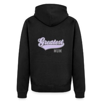 Le plus grand 2C MUM - Veste à capuche bio Premium Unisexe - noir - Dos - Nico (187cm)