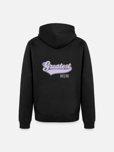 Greatest MUM 2C - Unisex Premium Bio Zip Hoodie - Schwarz
