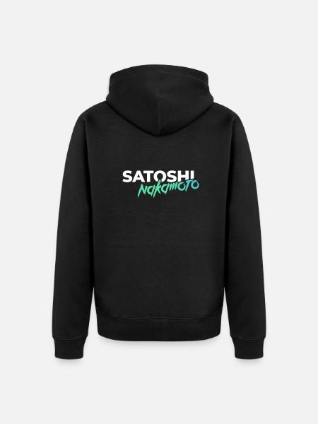 Satoshi Nakamoto - Unisex Premium Organic Zip Hoodie - black