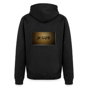Jésus - Veste à capuche bio Premium Unisexe - noir - Dos - Nico (187cm)