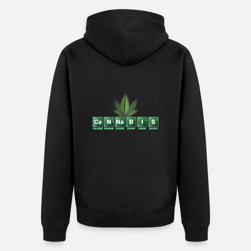 Le cannabis - Veste à capuche bio Premium Unisexe - noir