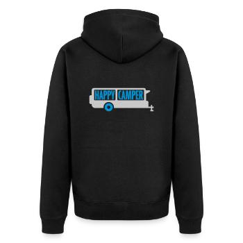 Happy Camper Excursion Motorhome - Unisex Premium Organic Zip Hoodie - black - Back - Nico (187cm)