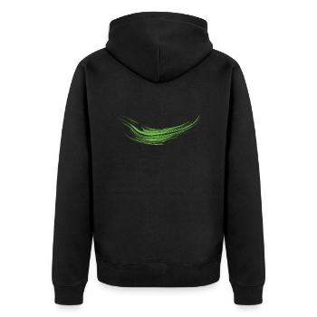 Farbkleckse Kleckse Farbspritzer Maler Geschenk - Unisex Premium Bio Zip Hoodie - Schwarz - Hinten - Nico (187cm)