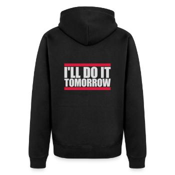 Citation de Do It Tomorrow - Veste à capuche bio Premium Unisexe - noir - Dos - Nico (187cm)