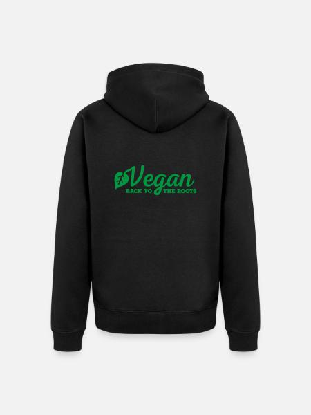 Vegan - Unisex Premium Organic Zip Hoodie - black