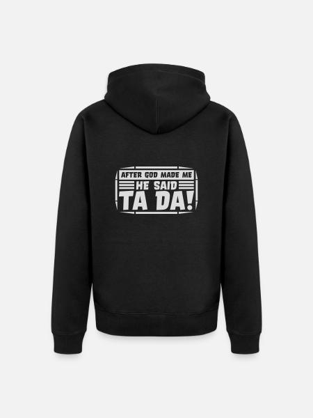 after god made me - Unisex Premium Organic Zip Hoodie - black