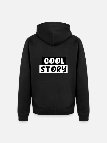 Cool Story - Unisex Premium Bio Zip Hoodie - Schwarz