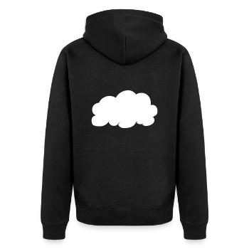 Weather Cloud Clouds Rain Sky Vector 17 - Unisex Premium Organic Zip Hoodie - black - Back - Nico (187cm)