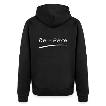 Papa mon re père cadeau original unique fun - Veste à capuche bio Premium Unisexe - noir - Dos - Nico (187cm)